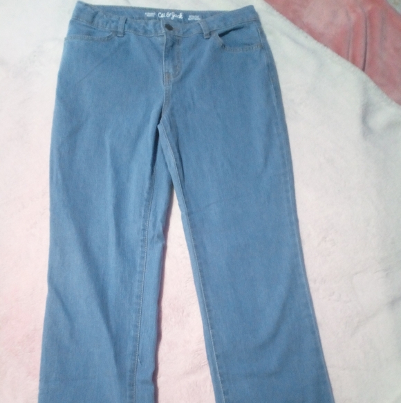 Cat & Jack Light Blue Women's Straight Leg Jeans - Picture 1 of 4